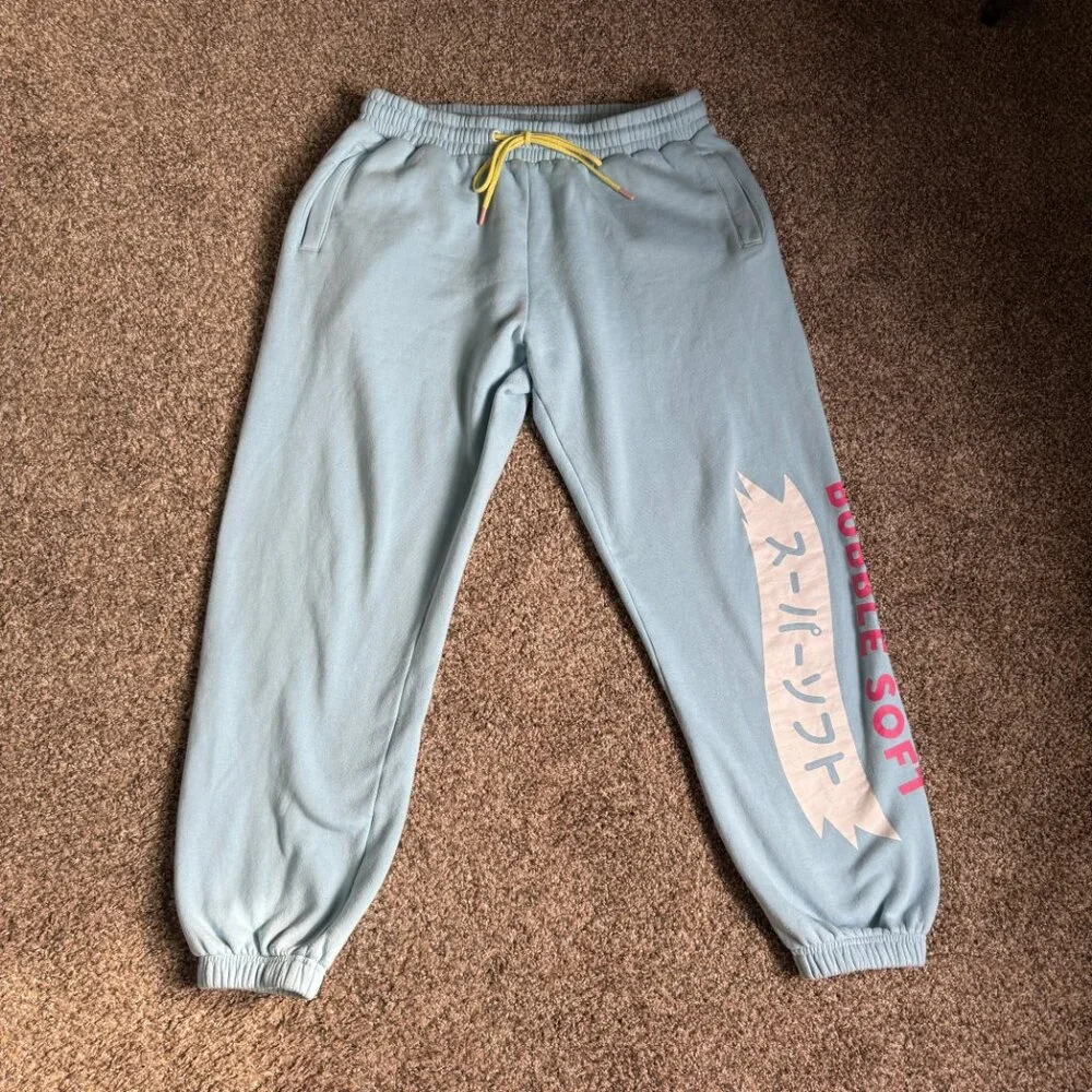 Mens/Unisex Cool Shirtz The Bubblegum Chill Pants, Size XXL, Baby Blue - Picture 3 of 13